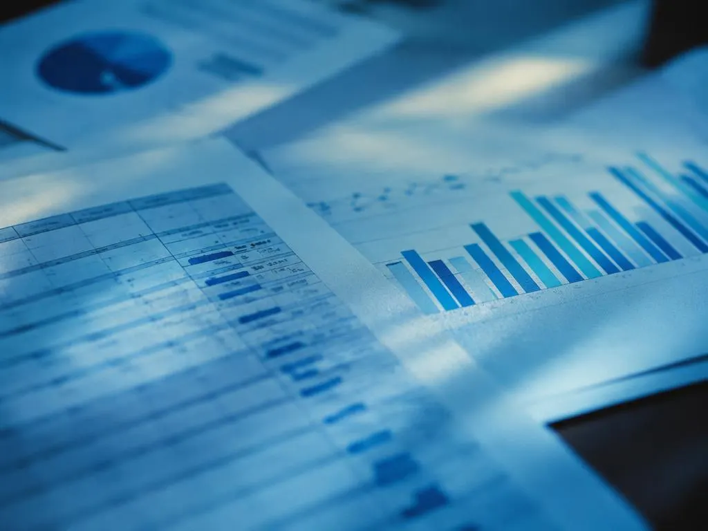 Abstract table and chart printouts